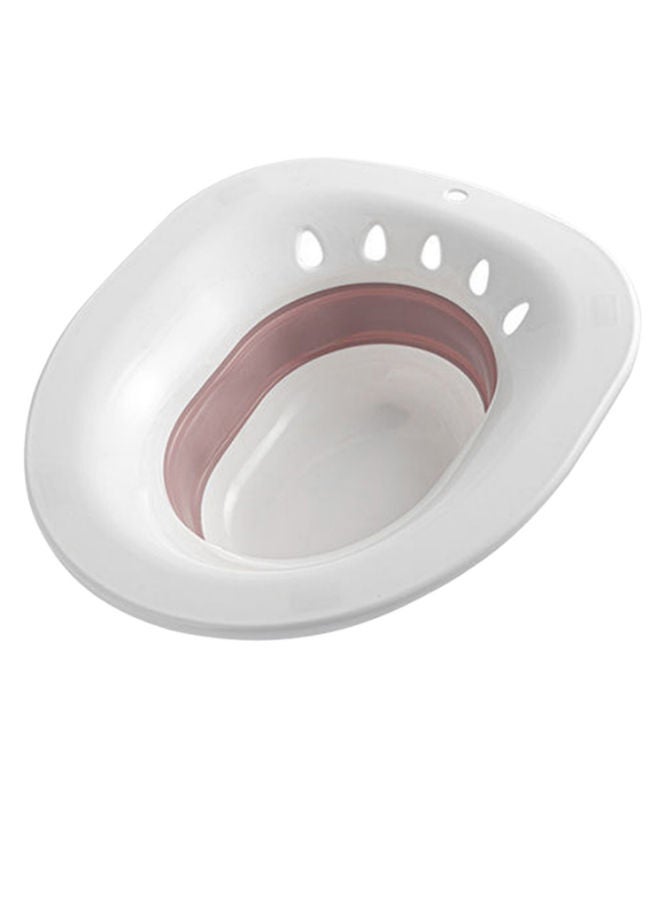 Collapsible Squat Free Toilet Basin White/Pink 39x5x36cm