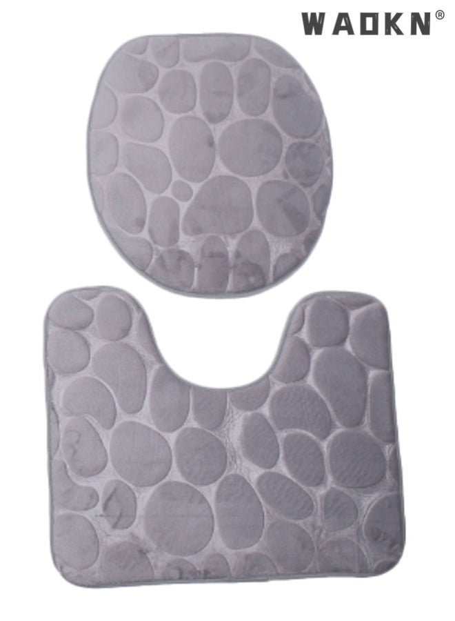 Graphics 3D Bathroom Rug Set,3 Pieces U Shaped Toilet Contour Matm,Bath Rug,andToilet Lid Cover Mat Bathroom Absorbent Mats, Modern Bath Rugs for Bathroom Washable Bathroom Accessories Set