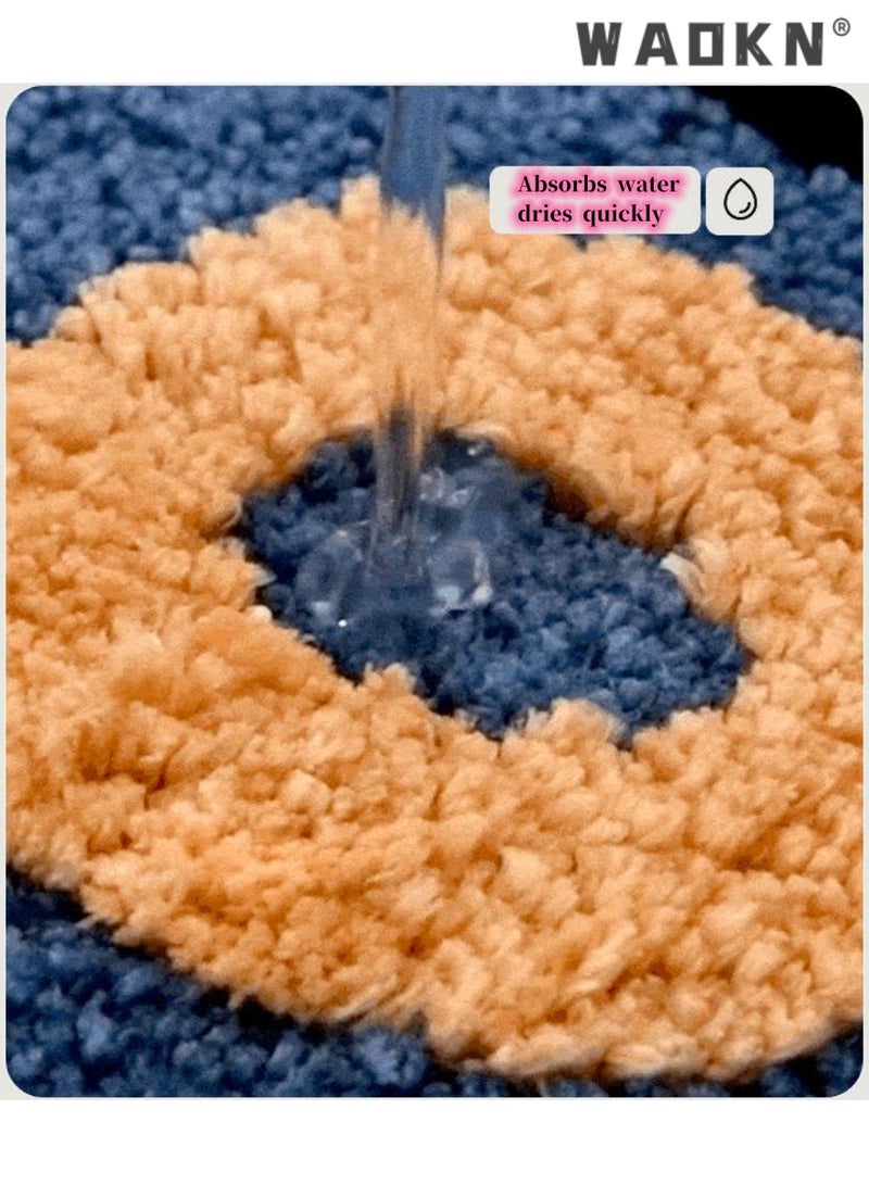 Bathroom Rug Ultra Soft Microfiber Bathroom Mats Extra Absorbent Bath Rugs Machine Washable/Dry, Non-Slip Bathroom Carpet for Tub Bathroom and Shower Anti-slip bath mat（50*80 cm）