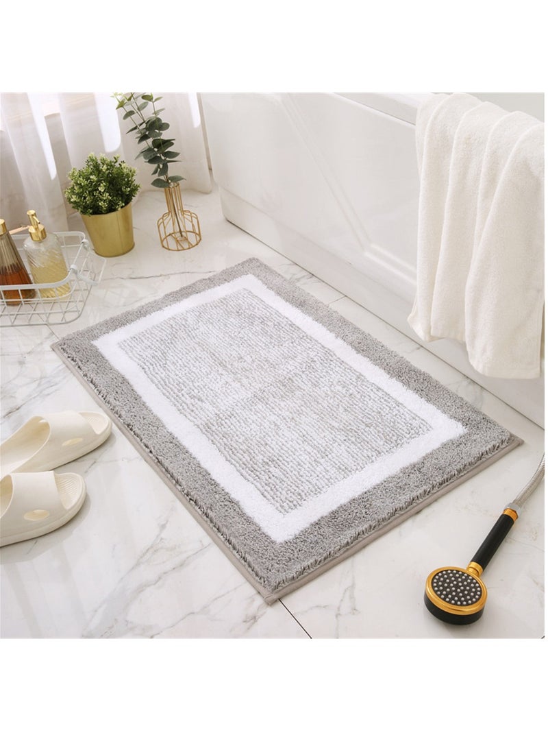 Non-Slip Bathroom Rug Mat Extra Soft Absorbent Premium Bath Rug Machine Washable Fluffy Microfiber Floor Mats for Bathroom Tub Sink Shower 17