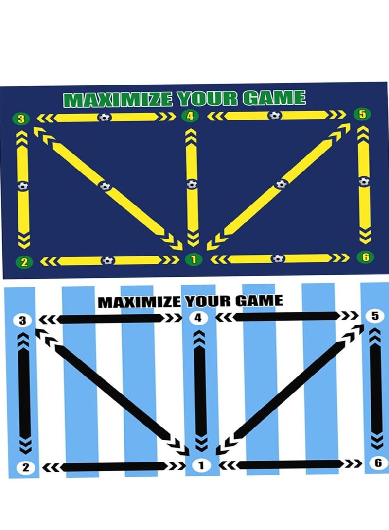 Football Footstep Training Mat 60x90cm ribble Silent Sport Mat Improve Ball Control and Agility Football Doormat Corner Field Training Mat Training Pace Ball Sport Mat for Kids and Adults