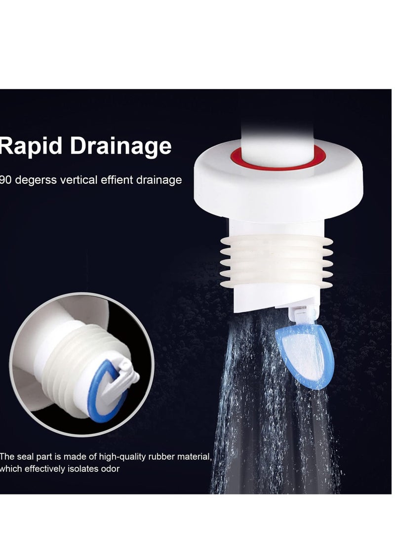 Drain Pipe Hose Seal Deodorant Silicone Plug, Magnetic Odor-proof Valve Deodorant Silicone Plug, Sewer Pipe Sealer, Suitable for Bathroom Kitchen Laundry Washing Machine