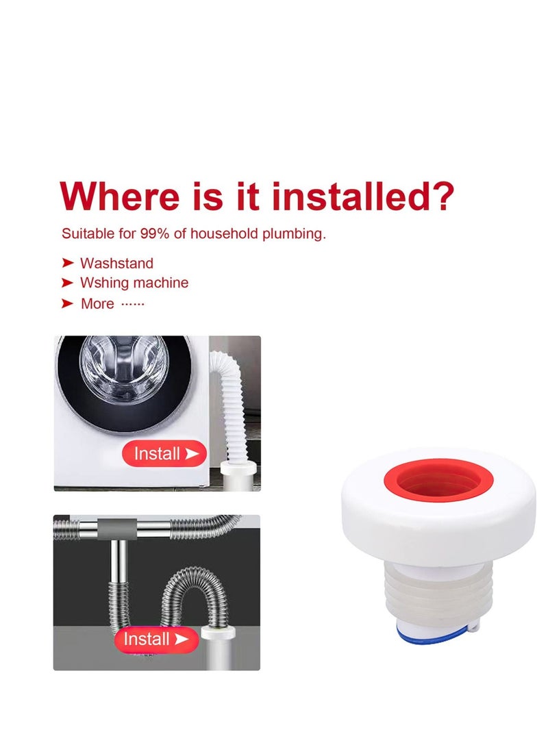 Drain Pipe Hose Seal Deodorant Silicone Plug, Magnetic Odor-proof Valve Deodorant Silicone Plug, Sewer Pipe Sealer, Suitable for Bathroom Kitchen Laundry Washing Machine