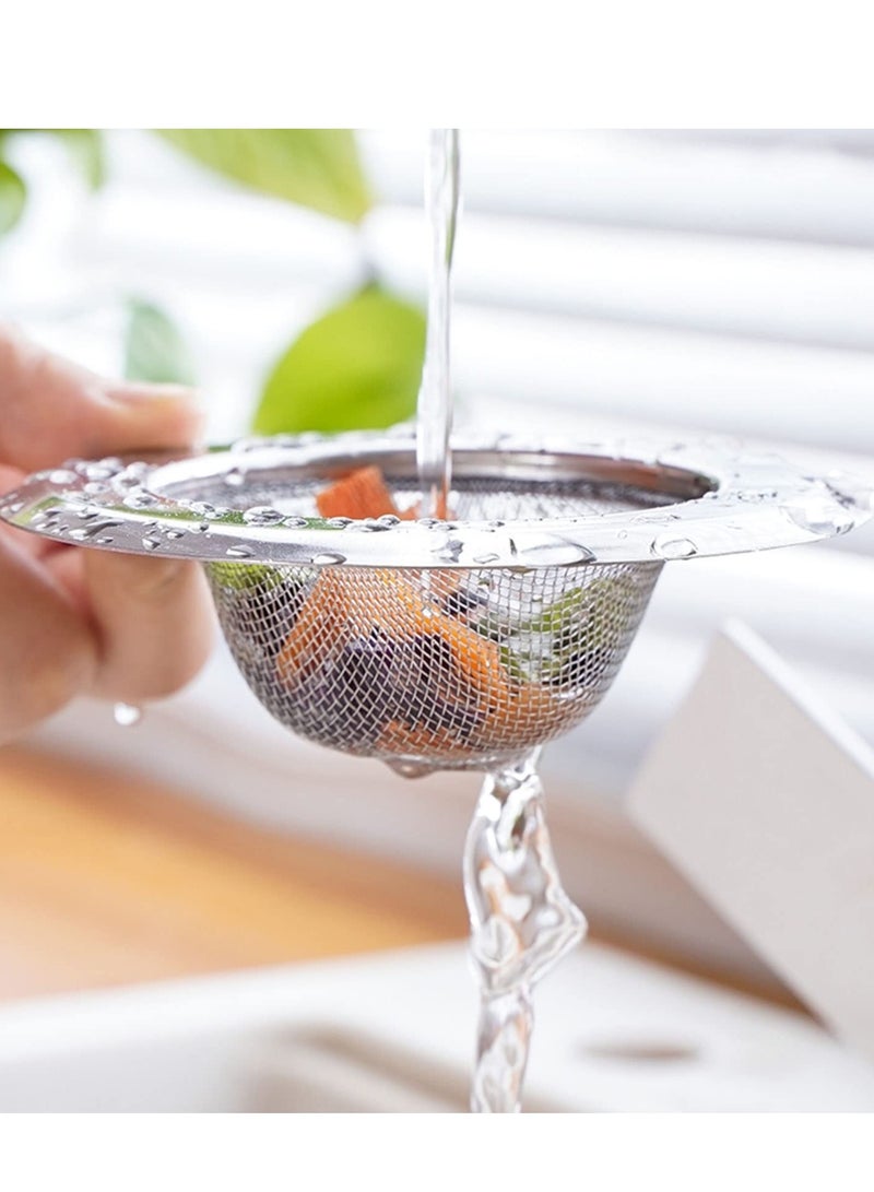 Kitchen Sink Strainer, 2pcs Stainless Steel Sink Drain Strainer Sink Filter, for Kitchen Sinks Bathroom, Bathtub, Shower Drains, Disposal Waste