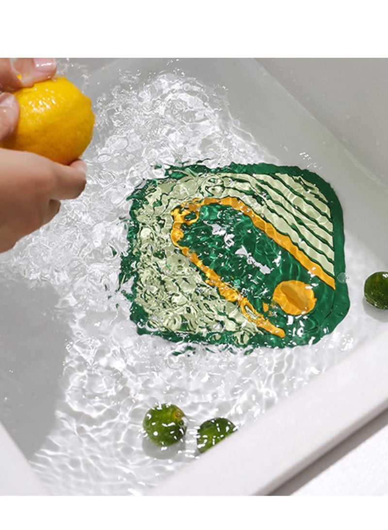 Anti Odor Mat Silicone Bathtub Stopper, Tub Stopper Silicone Floor Drain Anti-Odor Mat, for Kitchen Bathroom Laundry Shower Floor, 2 Pieces