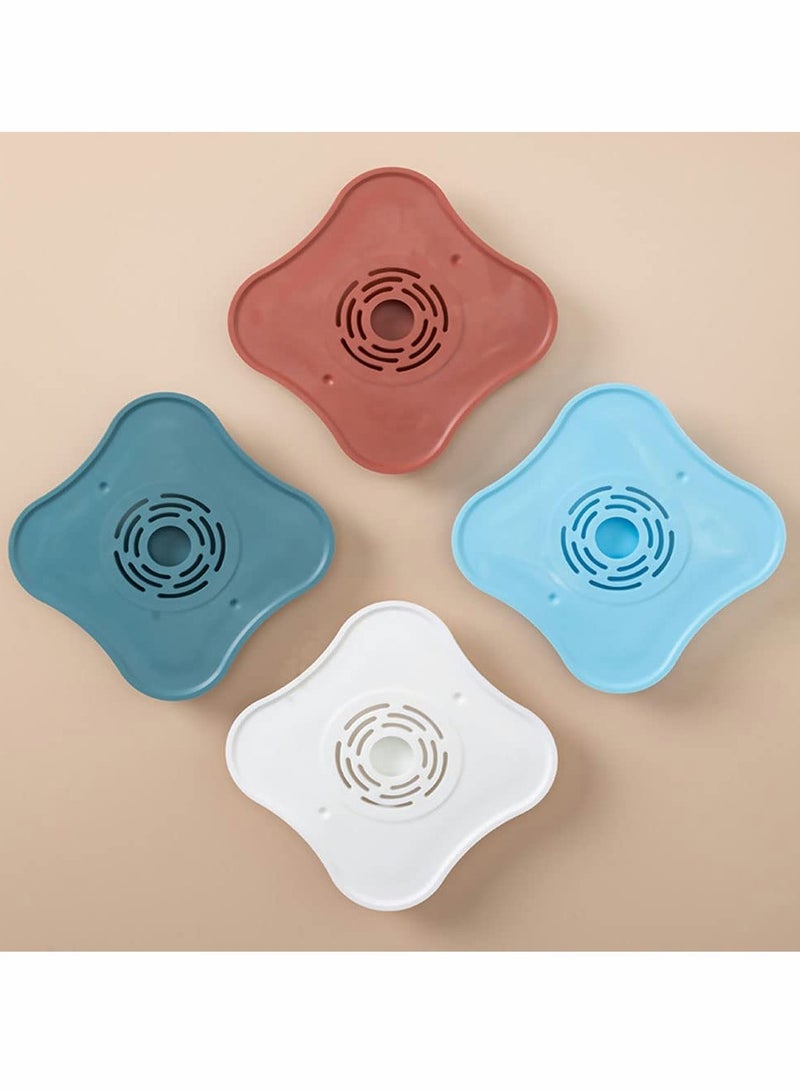 Floor Drain Cover Shower Drain Stopper Bathtub Drain Tub Stopper Cover Plug, Shower Drain Covers Bathroom Sink,Bathtub Drain Strainers，Laundry Sink Drain Stopper (4 PCS)