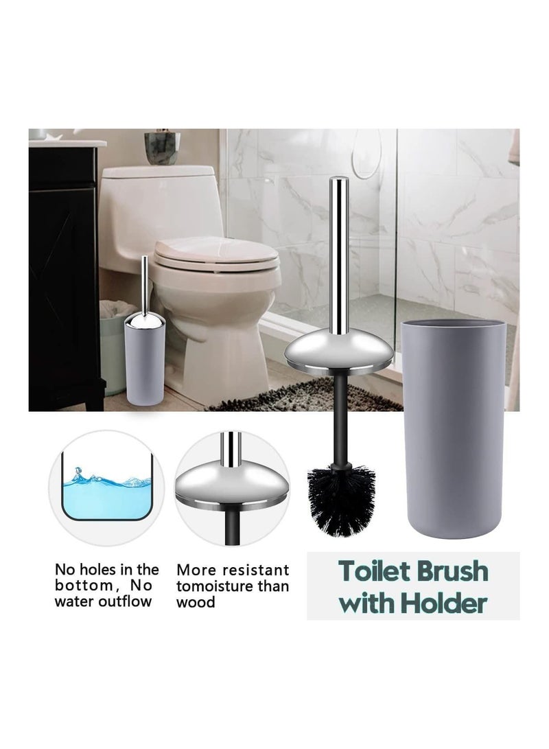 6-Piece Plastic Bathroom Set Accessories (Grey)