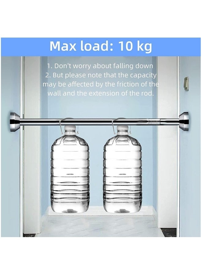 Shower Curtain Rod, 100-160cm Adjustable Tension Spring,Telescopic Curtain Pole Stainless Steel Extendable Clothes Rail Extendable Pole,No Drilling