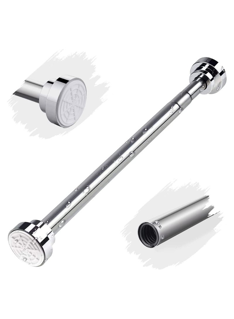 Shower Curtain Rod, 100-160cm Adjustable Tension Spring,Telescopic Curtain Pole Stainless Steel Extendable Clothes Rail Extendable Pole,No Drilling
