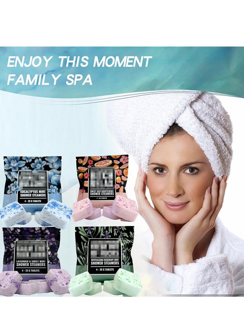 Swear Shower Steamers Set Aromatherapy SPA Kit with Eucalyptus, Rosemary Mint Shower Bombs for Men and Women Self Care and Relaxation Birthday Gifts for Women and Mom Eucalyptus Rosemary