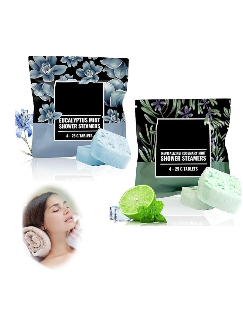 Swear Shower Steamers Set Aromatherapy SPA Kit with Eucalyptus, Rosemary Mint Shower Bombs for Men and Women Self Care and Relaxation Birthday Gifts for Women and Mom Eucalyptus Rosemary