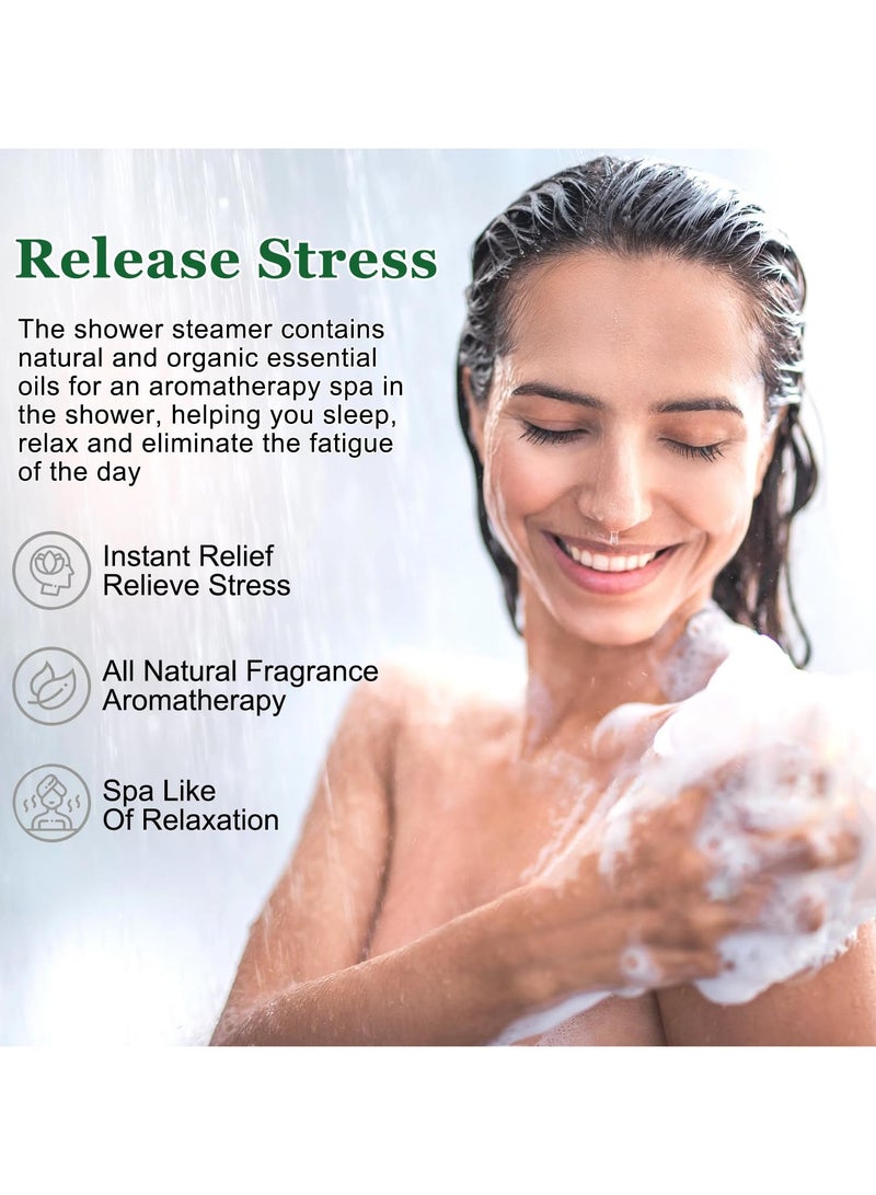 Swear Shower Steamers Set Aromatherapy SPA Kit with Eucalyptus, Rosemary Mint Shower Bombs for Men and Women Self Care and Relaxation Birthday Gifts for Women and Mom Eucalyptus Rosemary