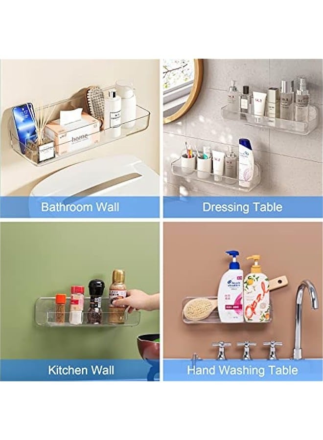 Acrylic Floating Shelves Wall Mounted Hanging Shelves Wall Shelf  for Toilet Bathroom Kitchen Bedroom