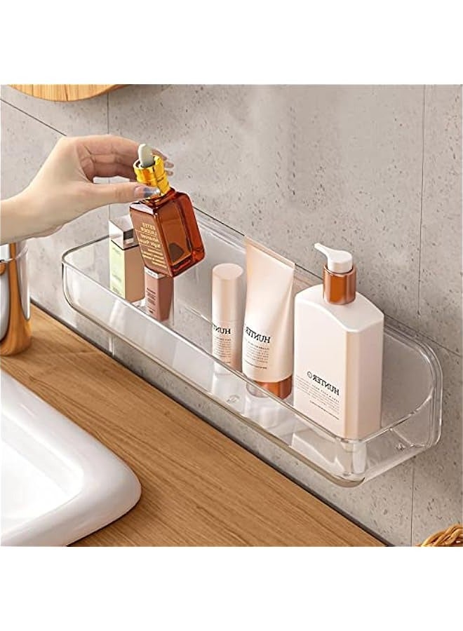 Acrylic Floating Shelves Wall Mounted Hanging Shelves Wall Shelf  for Toilet Bathroom Kitchen Bedroom