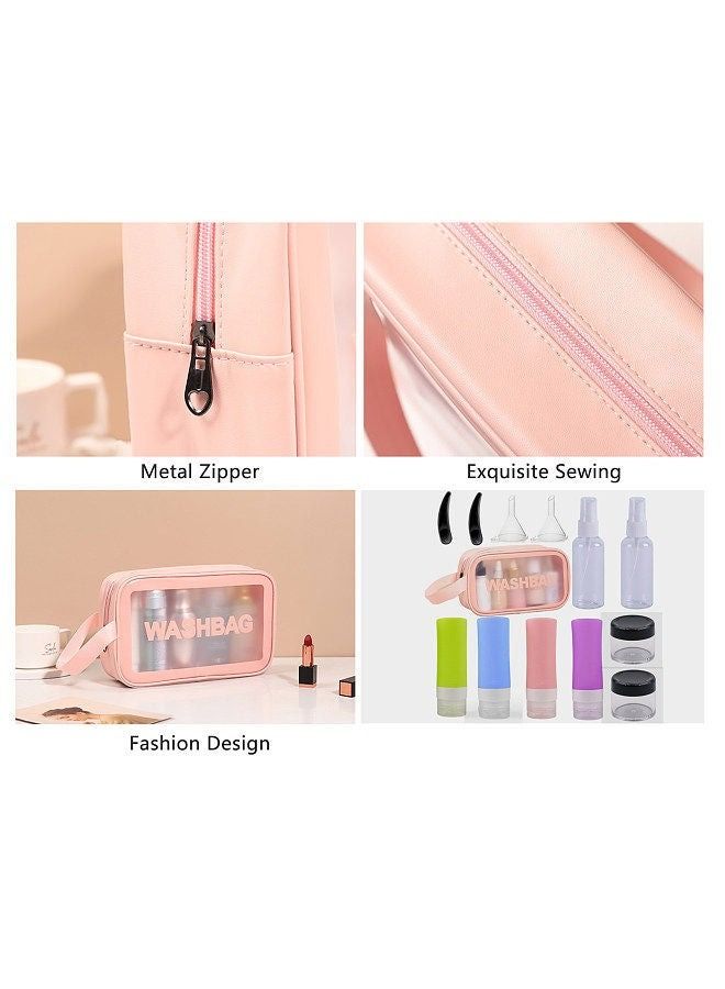 Portable Travel Toiletry Set Washing Storage Bag Filling Bottles Cream Bottles Spray Bottles Funnels Cream Spoons High Sealing