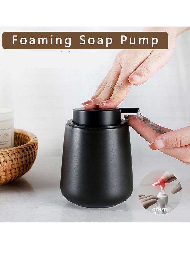 Foaming Soap Dispenser Pump Replacement Rustproof BPA Free Plastic Foam Soap Pump for BosilunLife Soap Dispenser - Black, 2-Pack