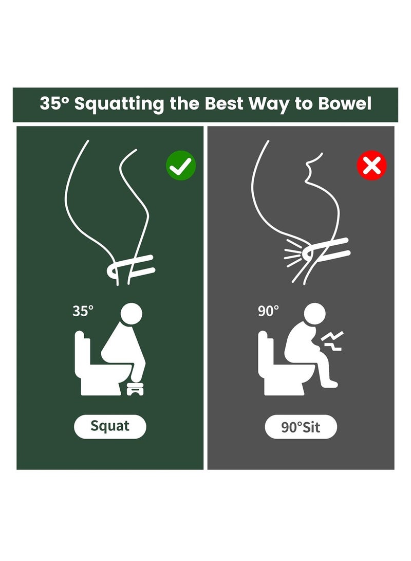 Squatty Potty for Adults, Foldable Toilet Stool Squat Adult, Prevent Constipation, Toilet Footstool For Better Bowel Movements