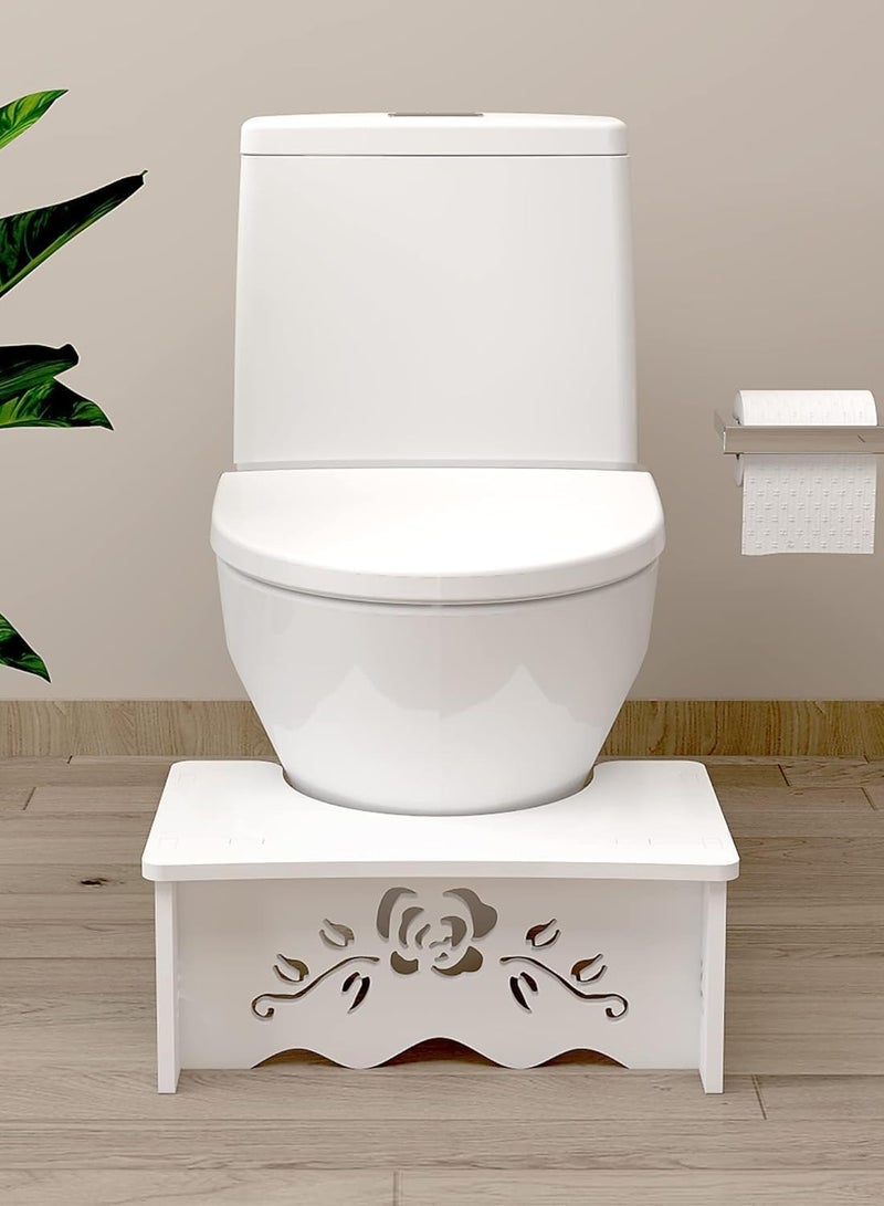 Squatting Toilet Stool - Toilet Stool for Bathroom, Toilet Potty Stool, Wood-Plastic Composite, 7 Inch, Bathroom Stool for Adults, Elderly