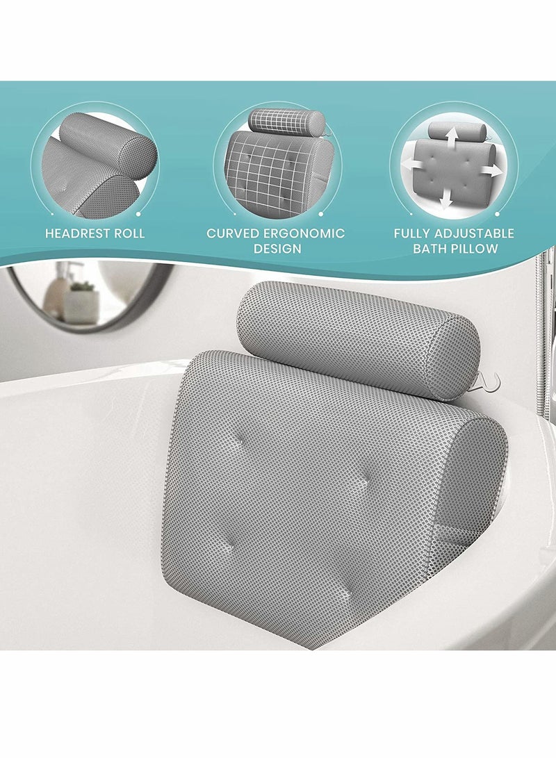Luxury Bathtub Spa Pillow with Back & Headrest, Perfect for Relaxing in Jacuzzi or Soaking Tub