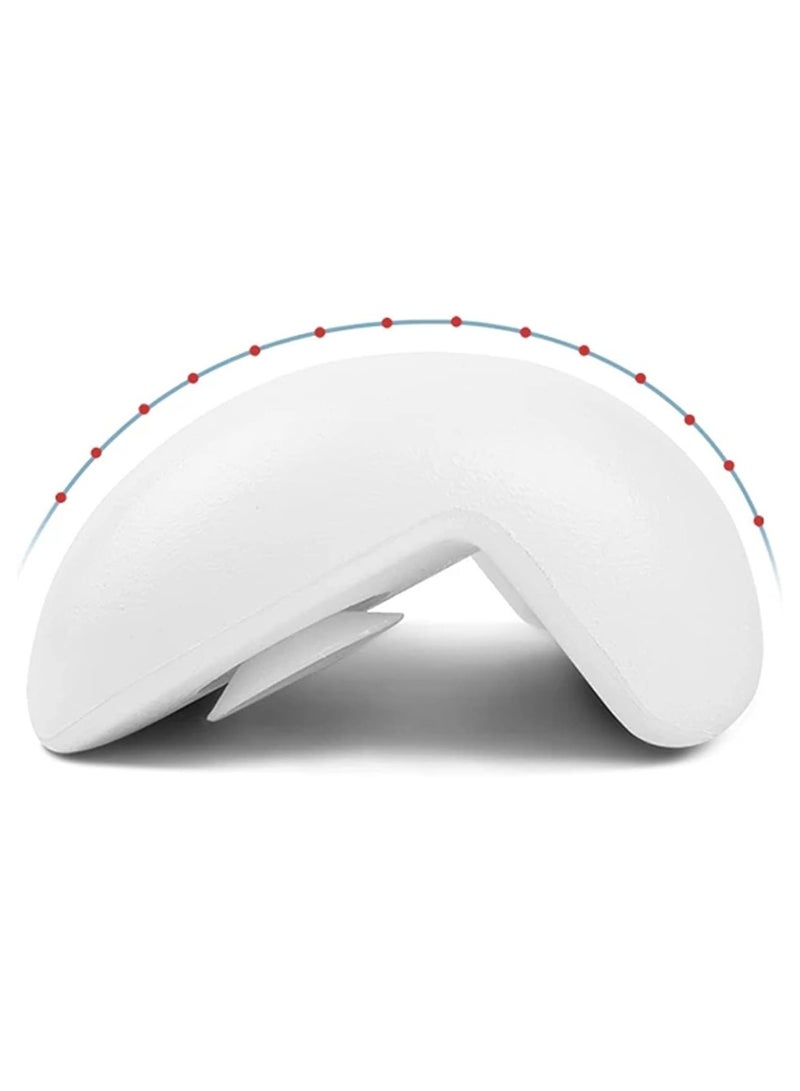 Bath Pillow Leather Non-slip Waterproof High Elasticity Soft Back Pillow Bathtub Cushion Suction Cup，White