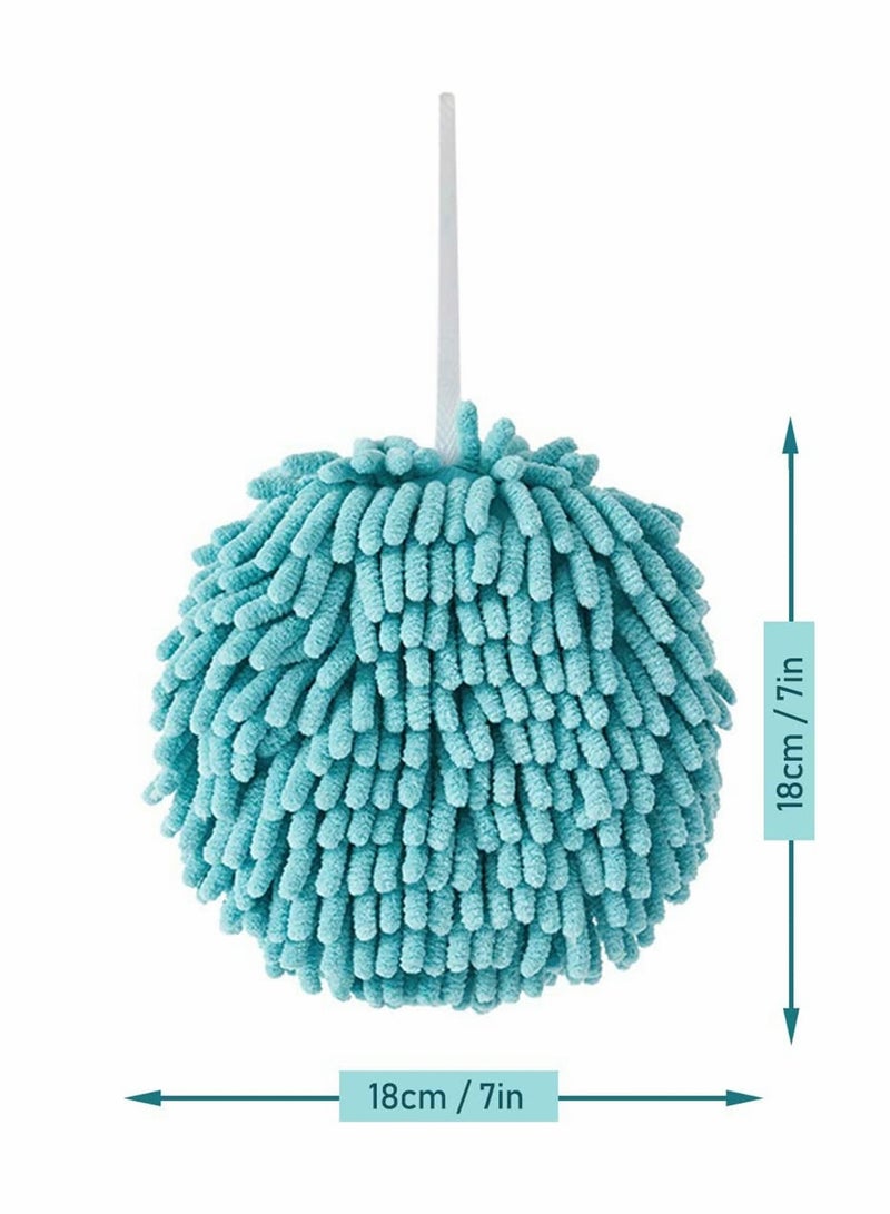 3 Bags Of Hanging Bathroom Towel Super Fluffy Chenille Ball Towel Can Immediately Dry Hands With High Water Absorption