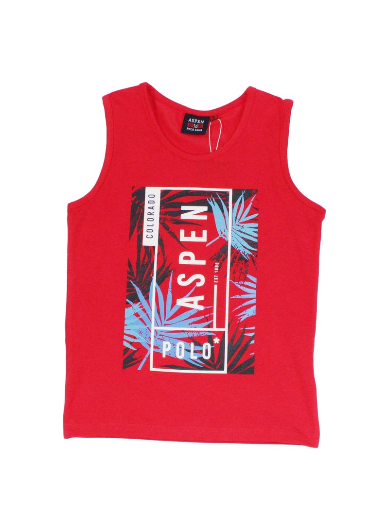 Boys printed round neck t-shirt with jogger pants set