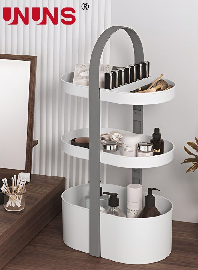 3-Tier Bathroom Organizer,Portable Cosmetic Storage Cabinet,Bathroom Counter Organizer,Great For Bathroom Countertop Bedroom Dresser