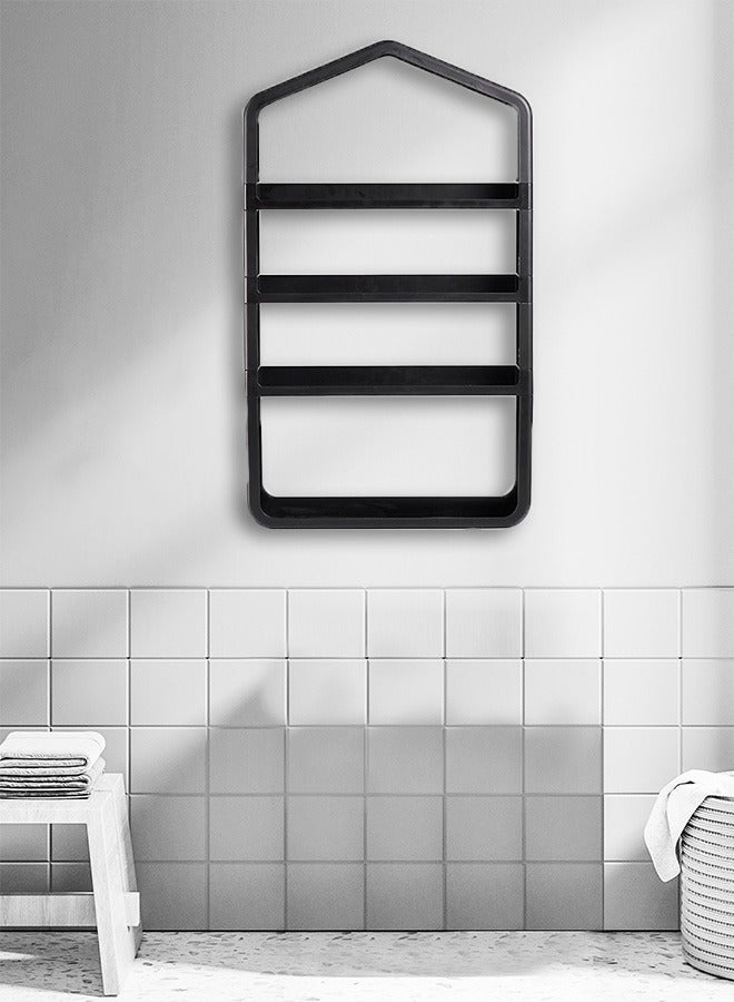 Bathroom Storage Rack Bathroom Shelf 4 Tier Wall Mounted Makeup Organizer Storage Shelf for Bathroom Kitchen Non Perforated