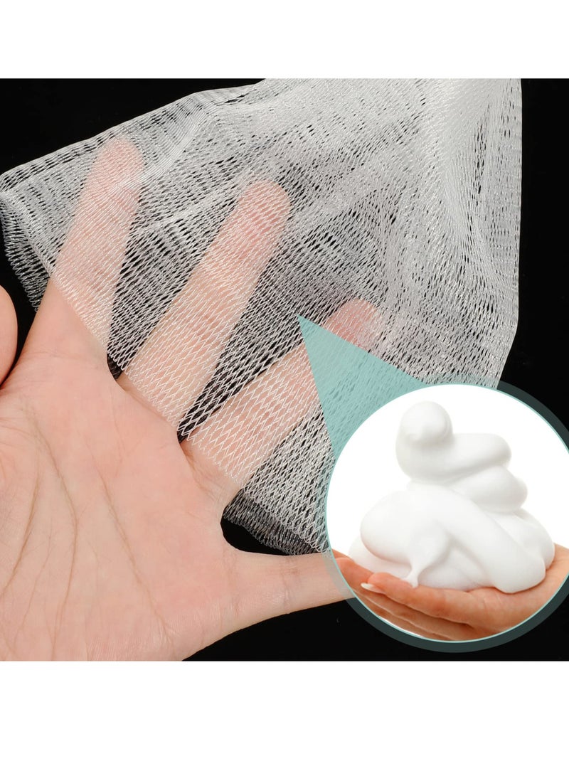 20 Pcs Mesh Storage Bag, Soap Bag Soft for Shower, Bubble Soap Foaming Net, Soap Pouch Saver with Drawstring, Suitable for Shower Face Washing