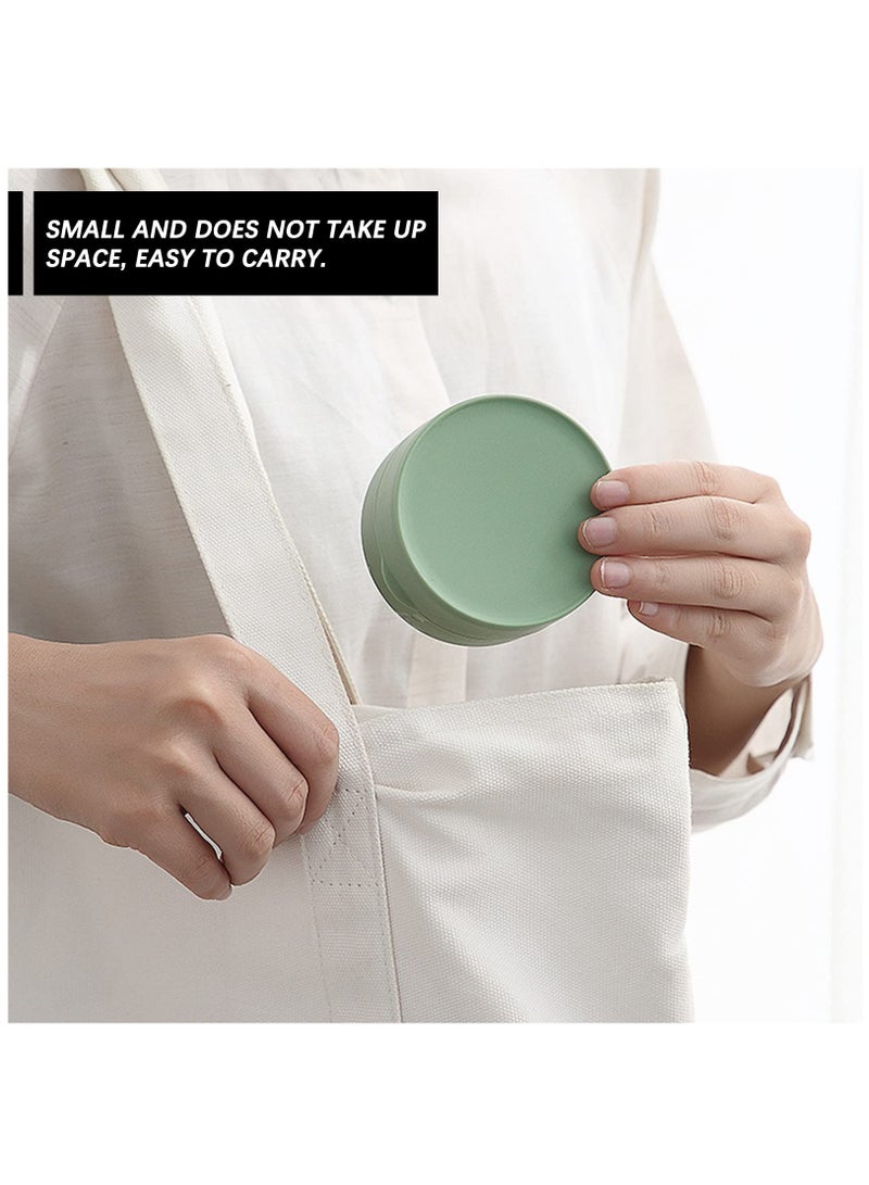 Travel Soap Box Holder Case, 4 Pcs Portable Leak Proof Round Soap Dishes Container with Lid for Shower Gym Bathroom(4 Small)