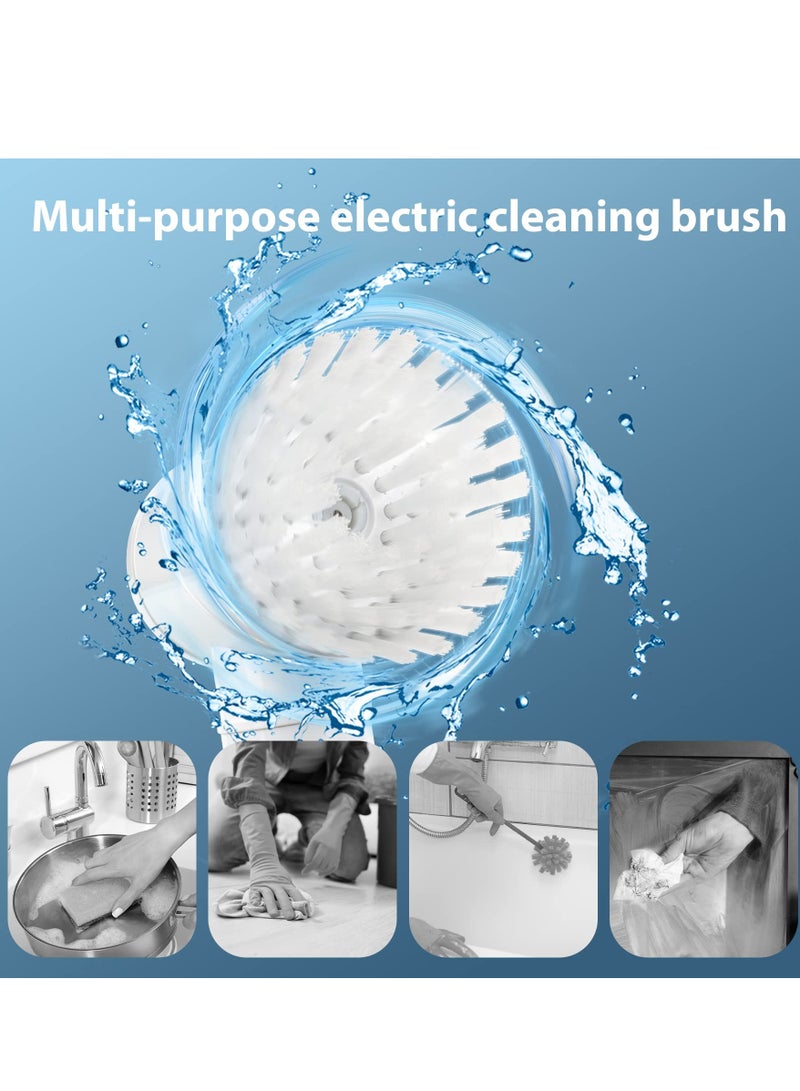 Electric Spin Scrubber,  Waterproof Cordless Cleaning Brush with 5 Replaceable Brush Heads, Handheld Dishwashing Brush for Bathtub Grout Tile Floor Grill Dish, Cleaning Tool for Bathrooms, Kitchens