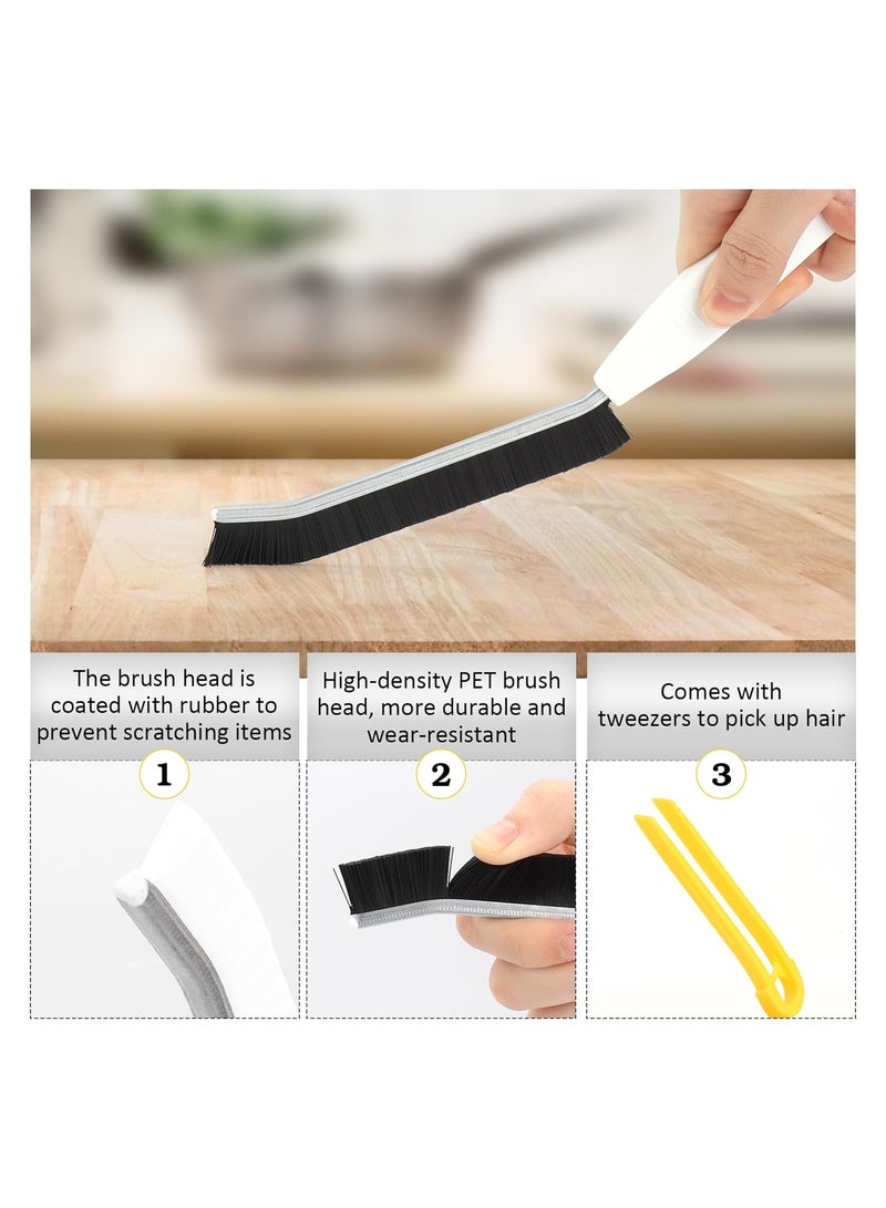 4Pcs Crevice Gaps Cleaning Brush Tweezers to Pick up Hair Cleaning Brush for Small Spaces Thin Crevice Cleaning Brush Deep Cleaning Brush Supplies for Kitchen Surfaces Window Track