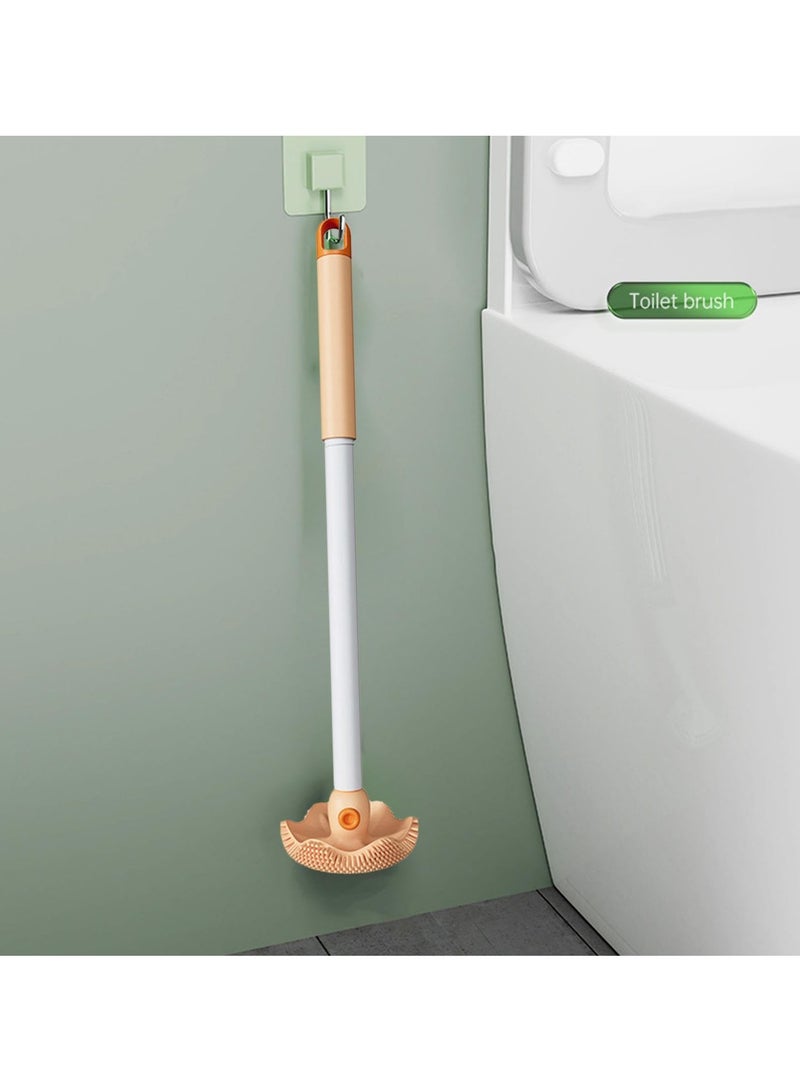 Toilet Brush Deep Cleaning Long Handle Bathroom Toilet Bowl Brushes Multifunctional Wall Mounted Cleaner Scrubber Creative Octopus Soft Glue Toilet Brush Effective Wall Toilet Brushes No Dead End