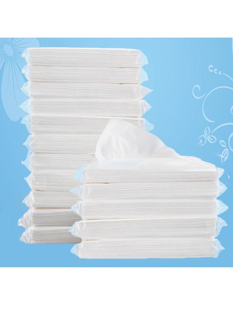 Facial Tissue, Car Tissue Refill Pack Disposable 2-Ply Soft Portable Suitable for Wallet Travel Home 20 Packs, 100 Pulls/Pack