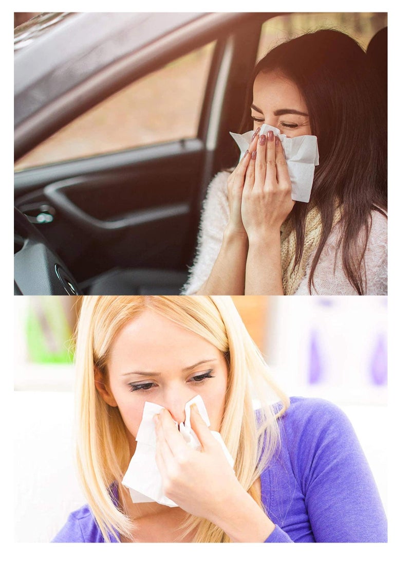 Facial Tissue, Car Tissue Refill Pack Disposable 2-Ply Soft Portable Suitable for Wallet Travel Home 20 Packs, 100 Pulls/Pack
