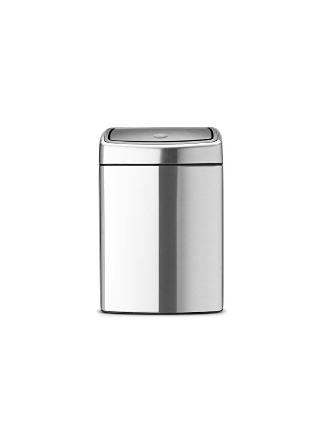 Rectangular Touch Bin, 10 L - Fingerprint Proof Matt Steel
