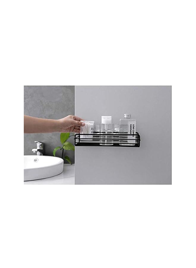 ANNA Adhesive Bathroom Shelf Organizer Shower Caddy Kitchen Spice Rack Wall Mounted No Drilling - 2 Pack