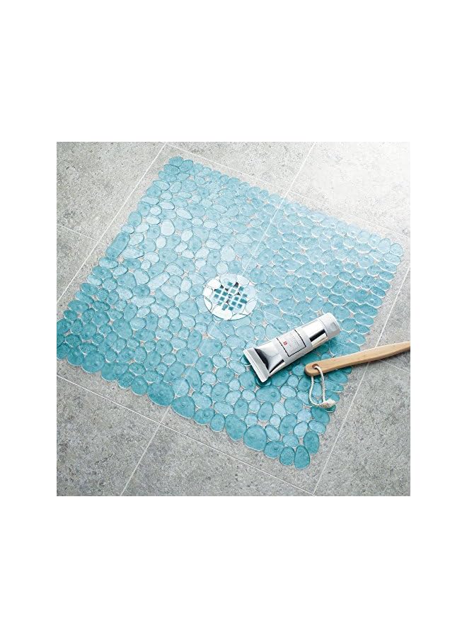 Pebblz Suction Non-Slip Square Bath Mat For Shower, Bathtub, Stall, 22