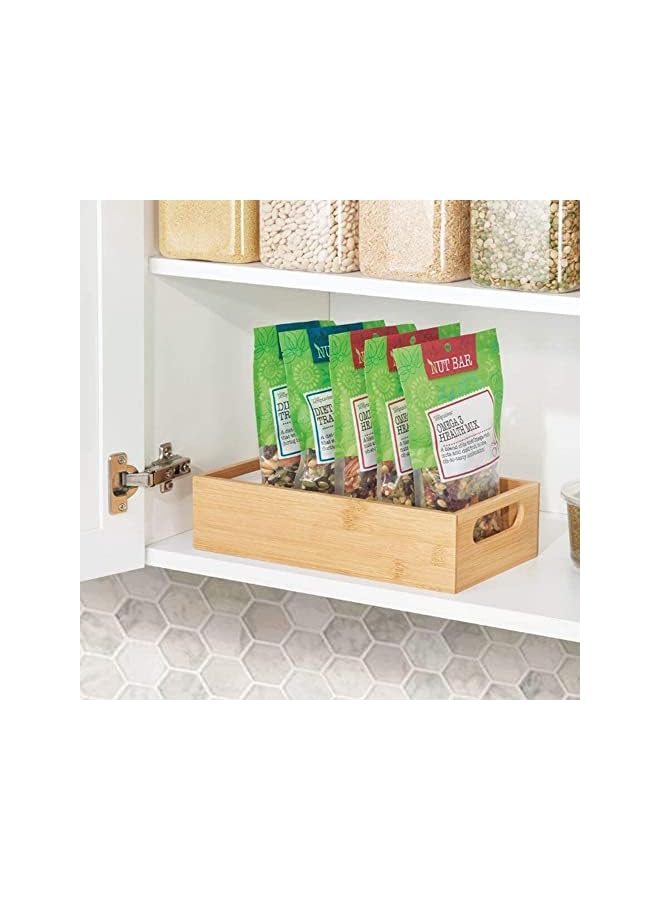 Home – Bamboo Wooden Tray Box for organizing and storage in the home, kitchen, bathroom, study, office, nursery (2, Medium)