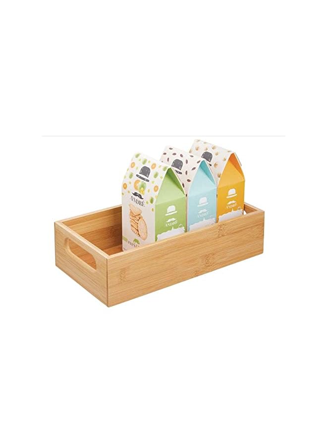 Home – Bamboo Wooden Tray Box for organizing and storage in the home, kitchen, bathroom, study, office, nursery (2, Medium)