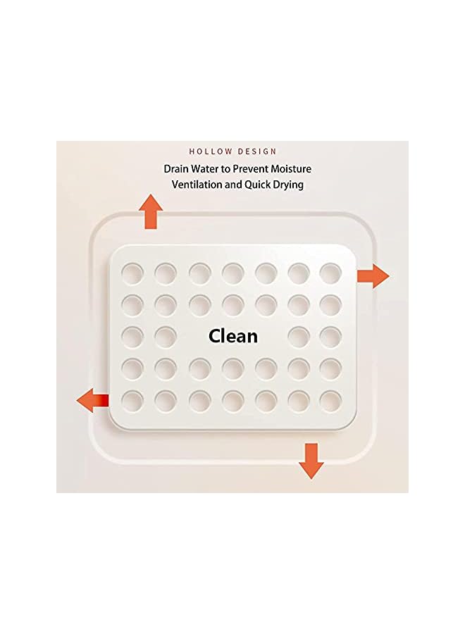 Supplies Caddy, Portable Plastic Shower Caddy Storage Organizer Basket/Bucket with Silicone Handles for Household, Bathroom, Kitchen, Dorm Room Essentials (WHITE)