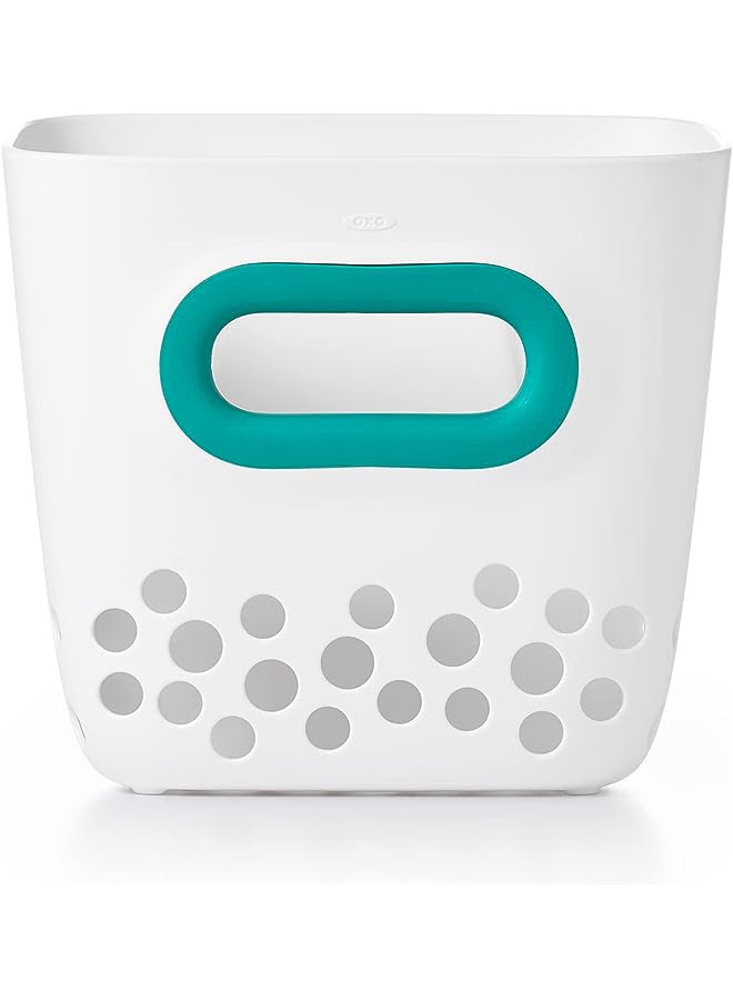 Tot Bath Toy Bin, Teal, 1 Count (Pack of 1)