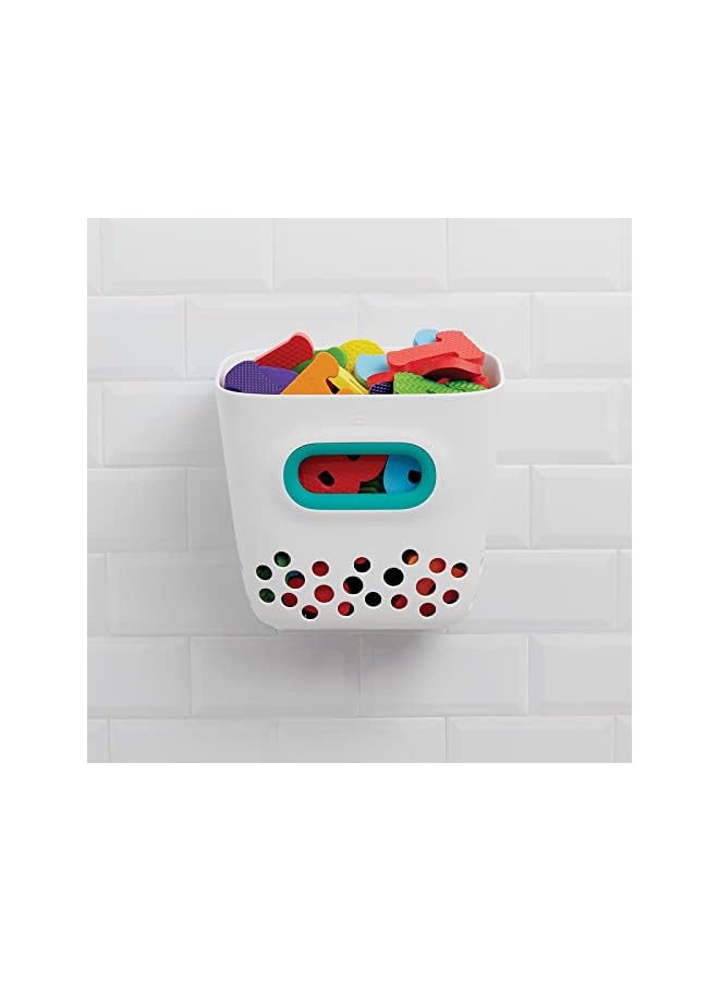 Tot Bath Toy Bin, Teal, 1 Count (Pack of 1)