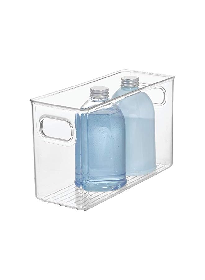 Linus Storage/Organiser Box With Handles, Made Of Plastic, Clear, Large