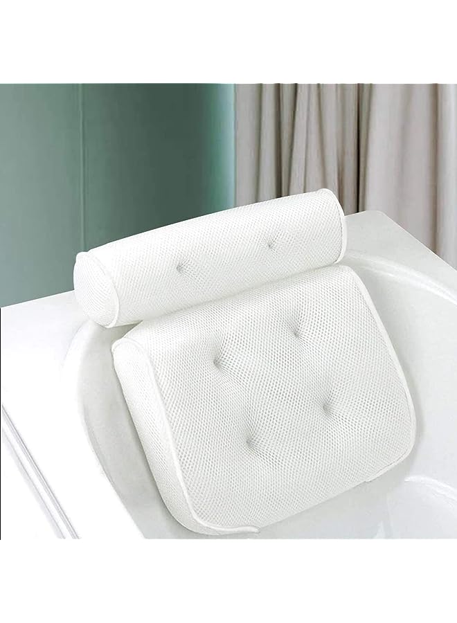 Bath Pillow Bathtub Anti-Slip Headrest for Head, Neck and Shoulder Support, Bath Pillow Fits All Bathtub, Hot Tub and Home Spa