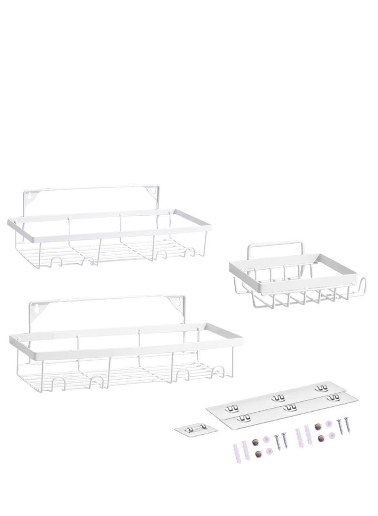 4 Pack Shower Shelf l Stainless Steel Shower Caddy with 40 LBS Weight Bearing Capacity - Rustproof Bathroom Shower Storage l Self Adhesive Bathroom Organizer - Waterproof and Durable