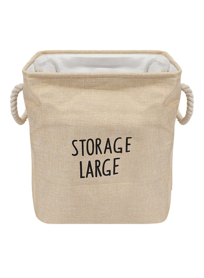 Foldable Laundry Hamper Beige 40 x 36 x 26centimeter