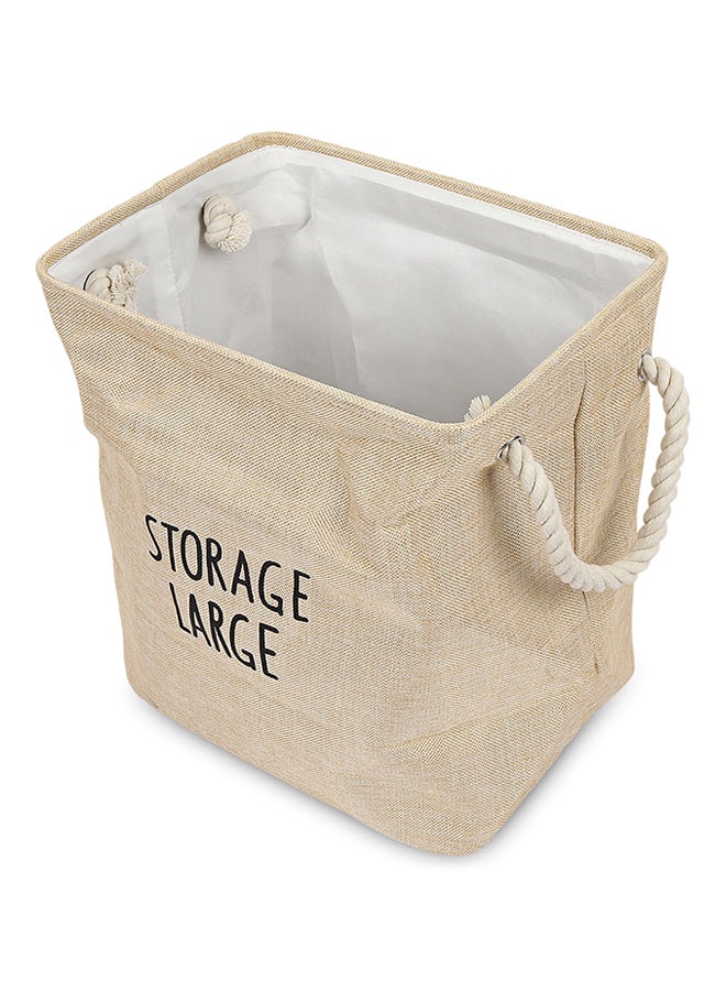 Foldable Laundry Hamper Beige 40 x 36 x 26centimeter