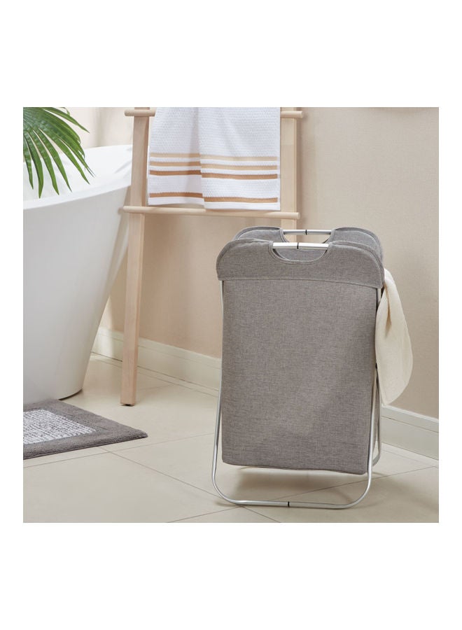 Foldable Laundry Basket Grey 60x37x39cm