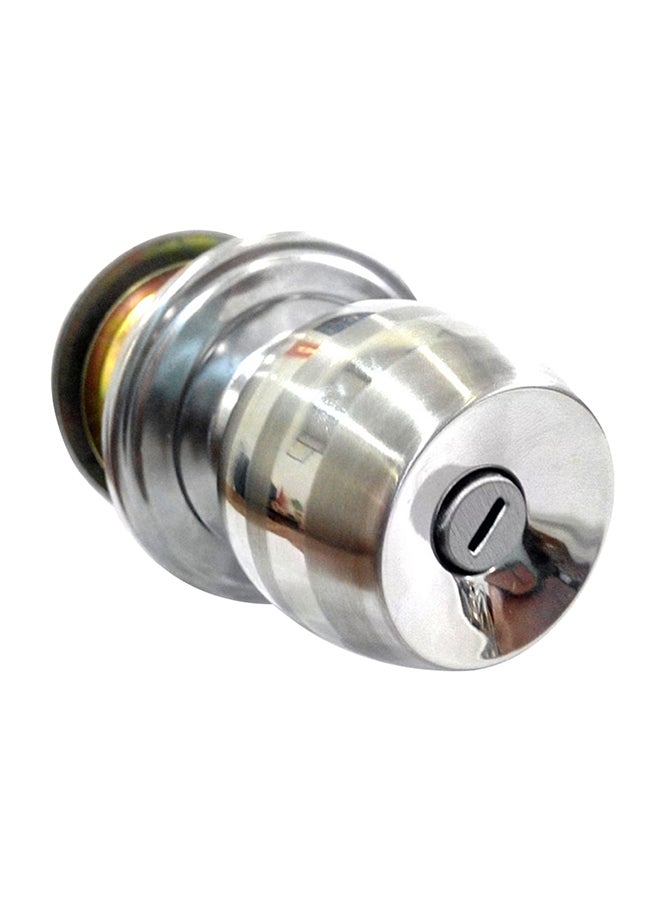 Keyless Round Ball Style Knob Set Silver 19.50x7.60x7.60cm